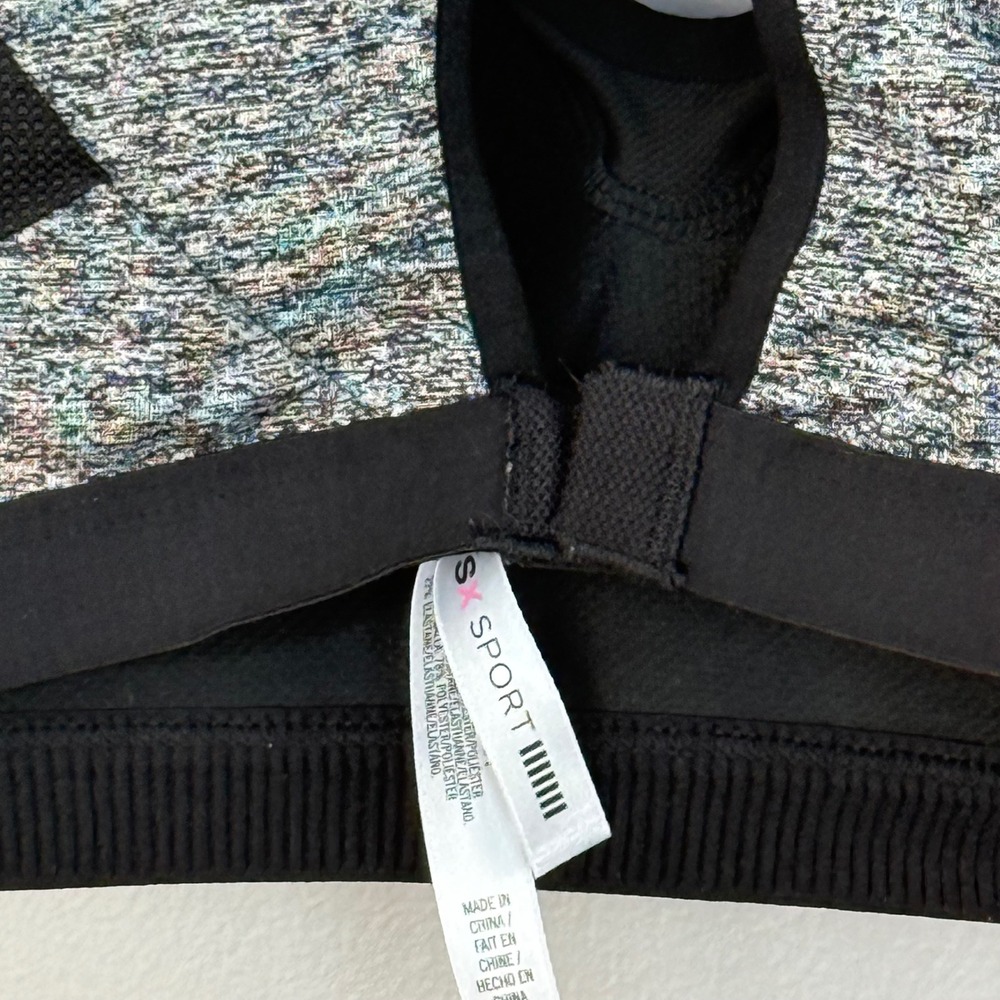 Victoria's Secret VSX Sport Bra 32D Grey Heather Racerback High Impact Workout - Picture 9 of 15